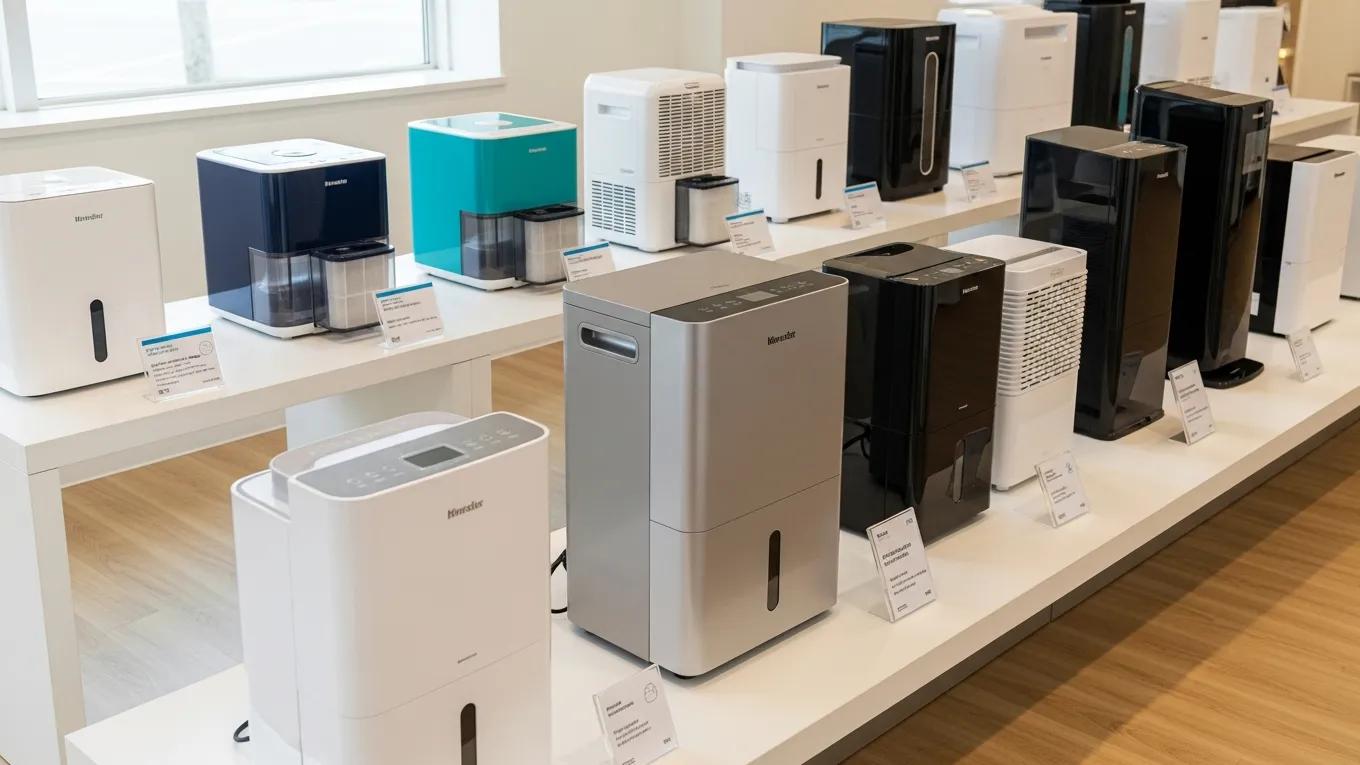 Humidity Control Solutions for Your Home Variety of dehumidifiers showcasing options for effective humidity control in homes
