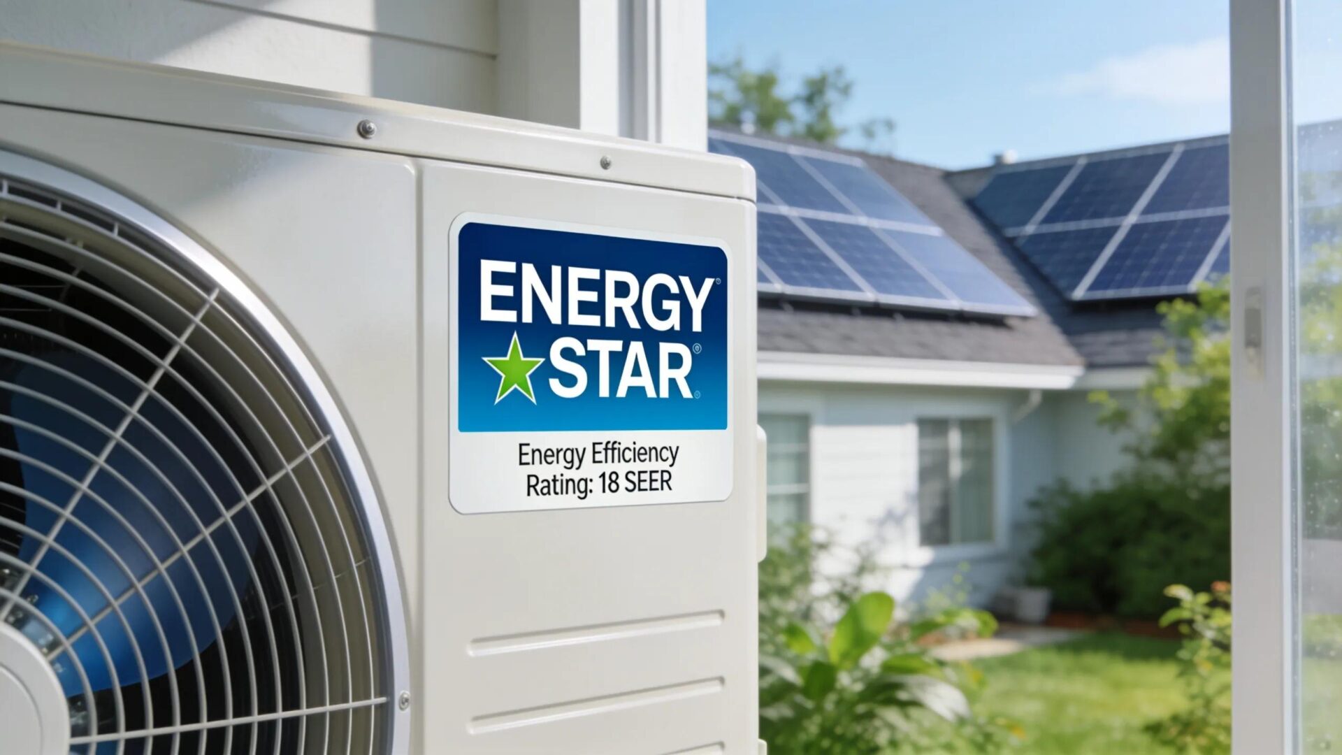 Find the Best AC System: Your Essential Sizing Guide Energy-efficient air conditioning unit with ENERGY STAR label in a sustainable home setting